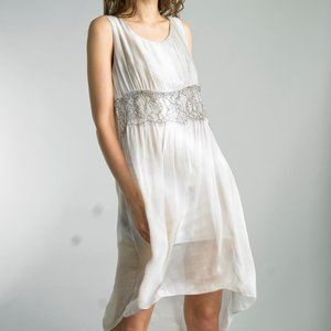 NWT Tempo Paris White High-Low Sleeveless Dress